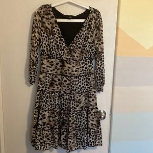 Tiered Animal Print Dress